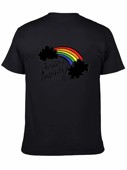 Social Anxiety Rainbow Graphic T-Shirt