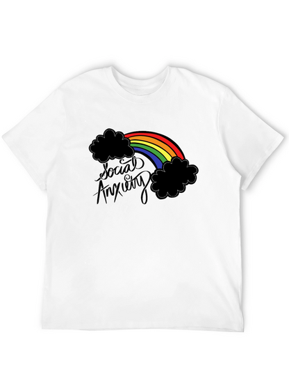 Social Anxiety Rainbow Graphic T-Shirt