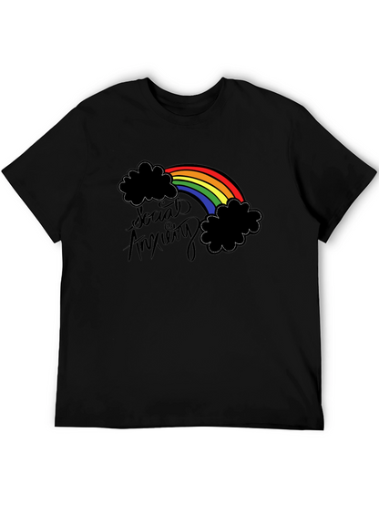 Social Anxiety Rainbow Graphic T-Shirt