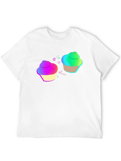 Cute Cupcake Graphic Black T-Shirt