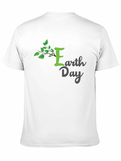 Earth Day T-Shirt - Green Tree Design Black