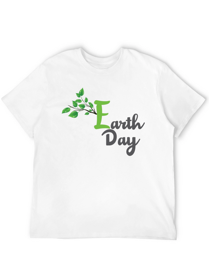 Earth Day T-Shirt - Green Tree Design Black