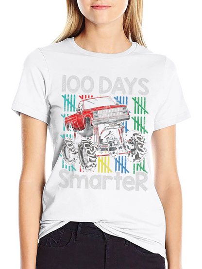 100 Days Smarter Monster Truck T-Shirt