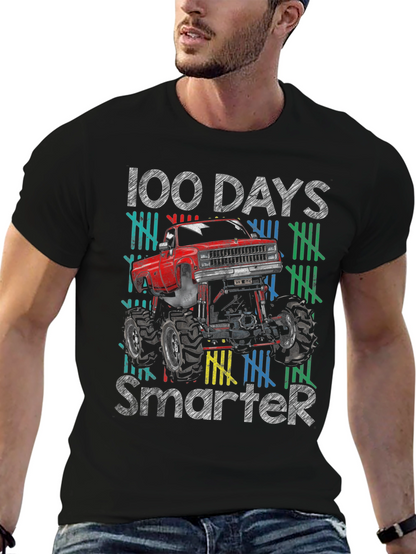 100 Days Smarter Monster Truck T-Shirt