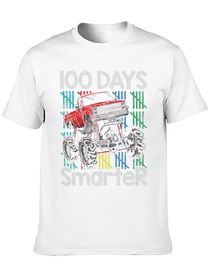 100 Days Smarter Monster Truck T-Shirt