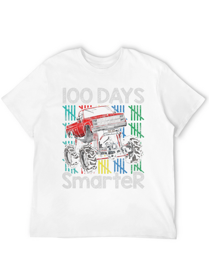 100 Days Smarter Monster Truck T-Shirt