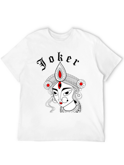 Joker Durga Graphic Print Black T-Shirt