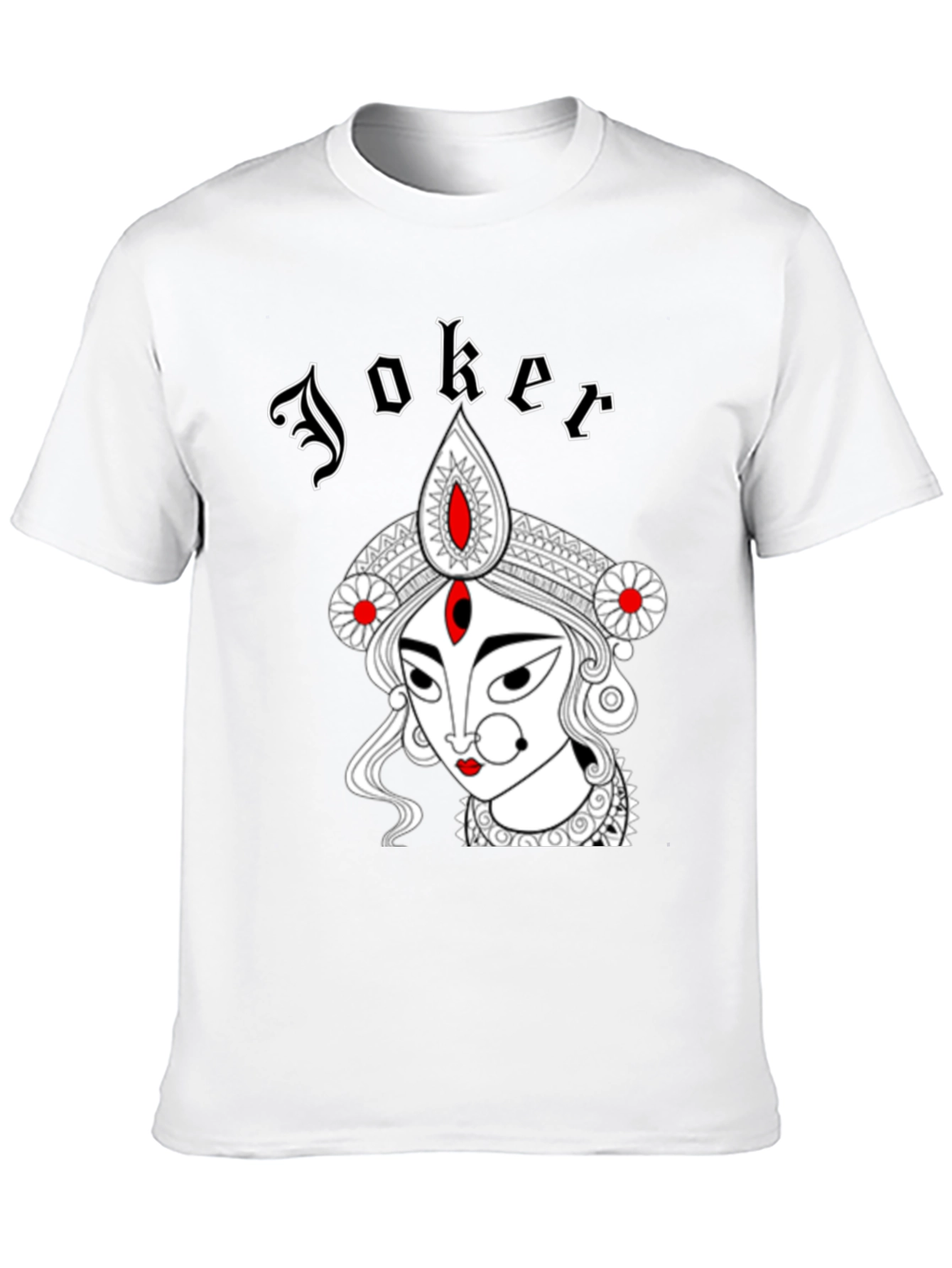 Joker Durga Graphic Print Black T-Shirt