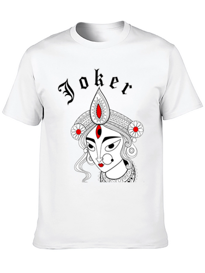 Joker Durga Graphic Print Black T-Shirt
