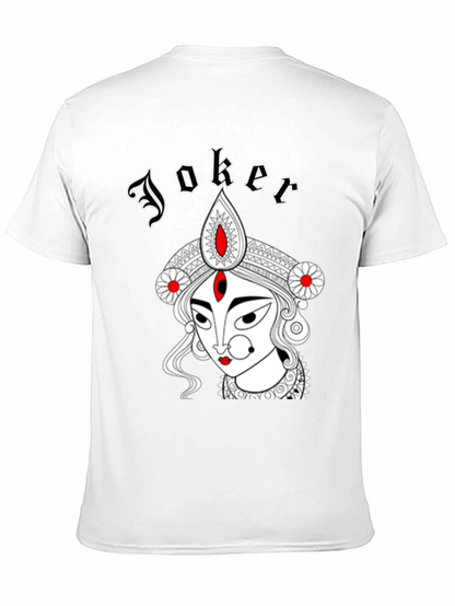 Joker Durga Graphic Print Black T-Shirt