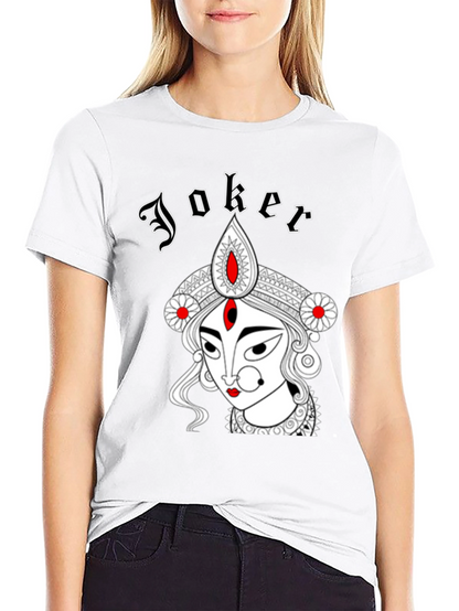 Joker Durga Graphic Print Black T-Shirt