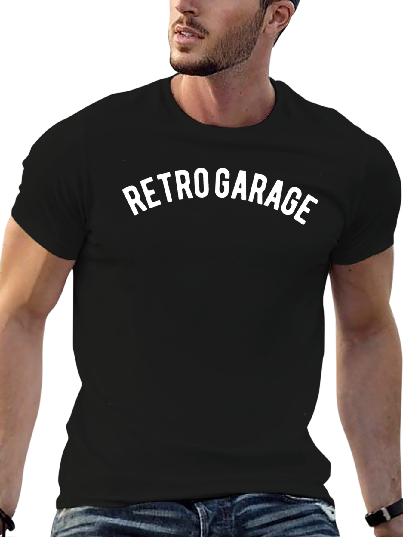 Retro Garage Black T-Shirt