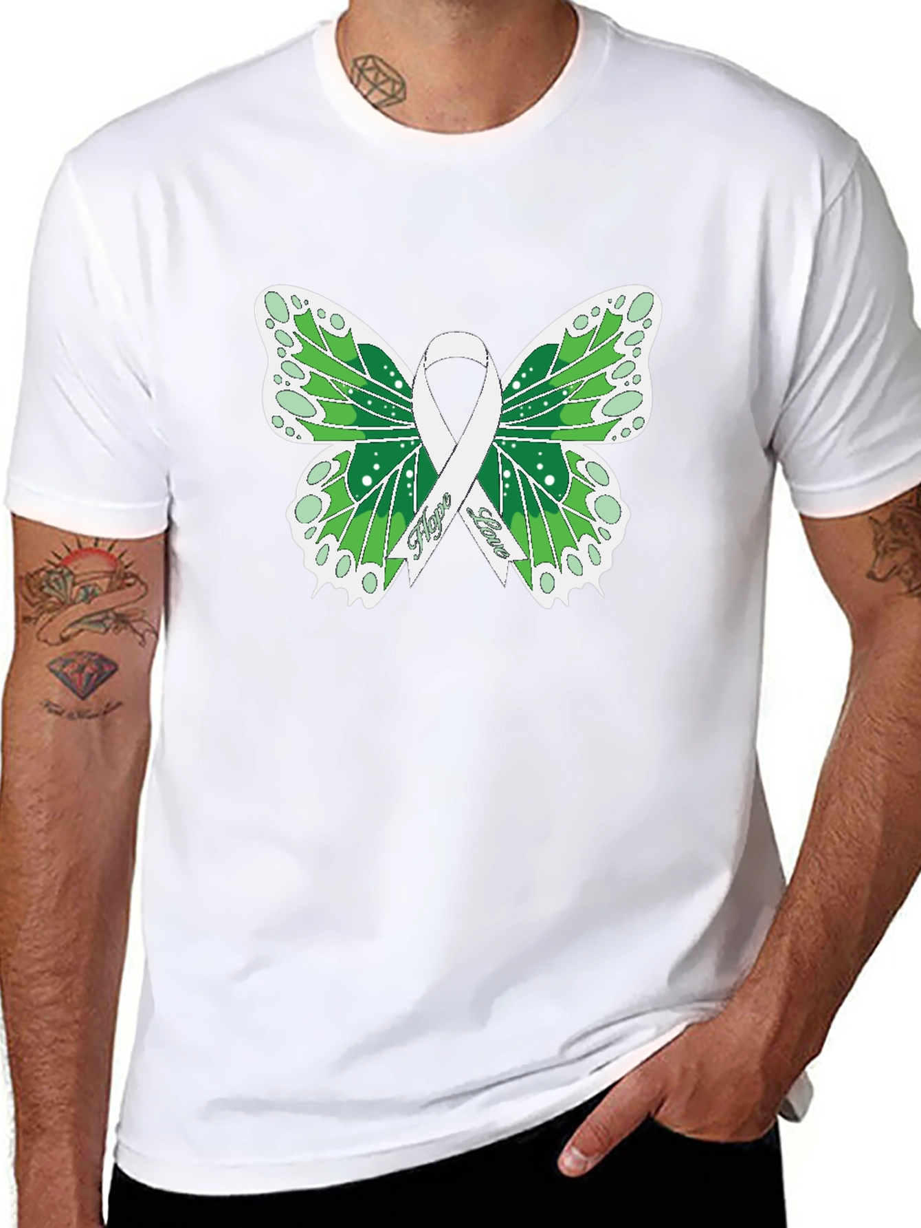 Hope & Love Butterfly Graphic T-Shirt