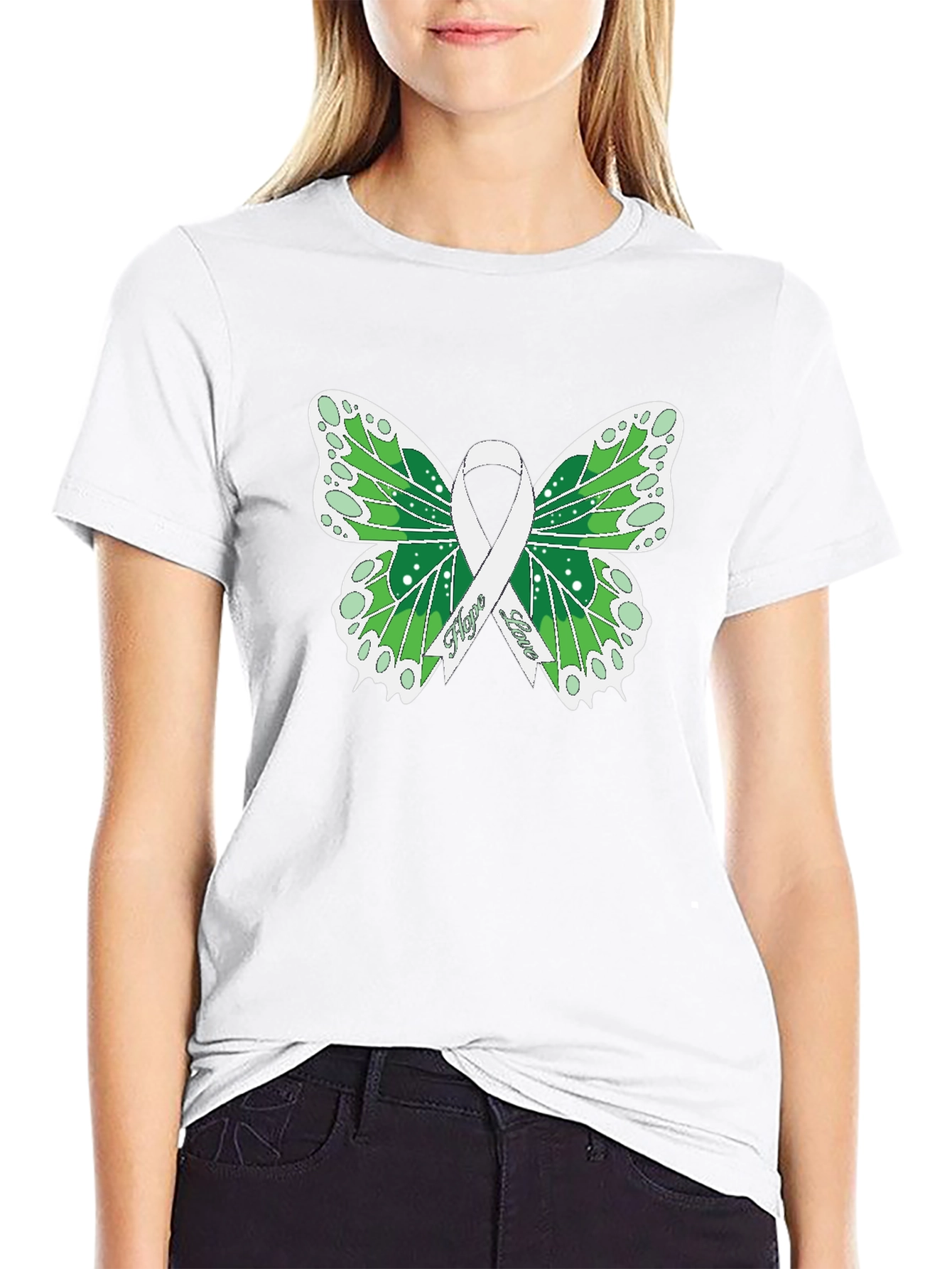 Hope & Love Butterfly Graphic T-Shirt