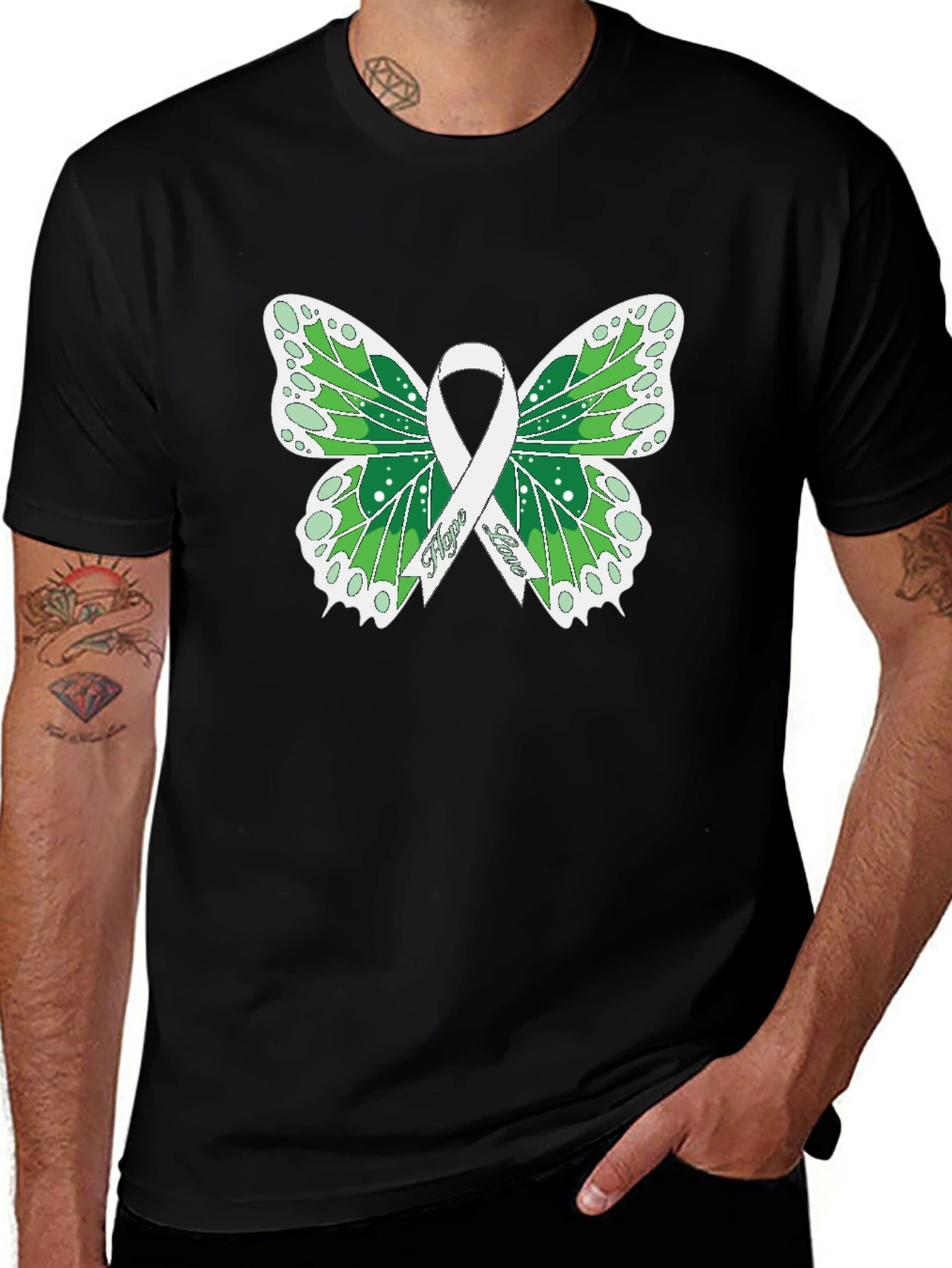 Hope & Love Butterfly Graphic T-Shirt