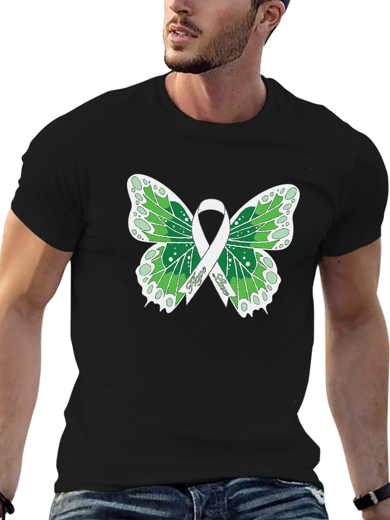 Hope & Love Butterfly Graphic T-Shirt