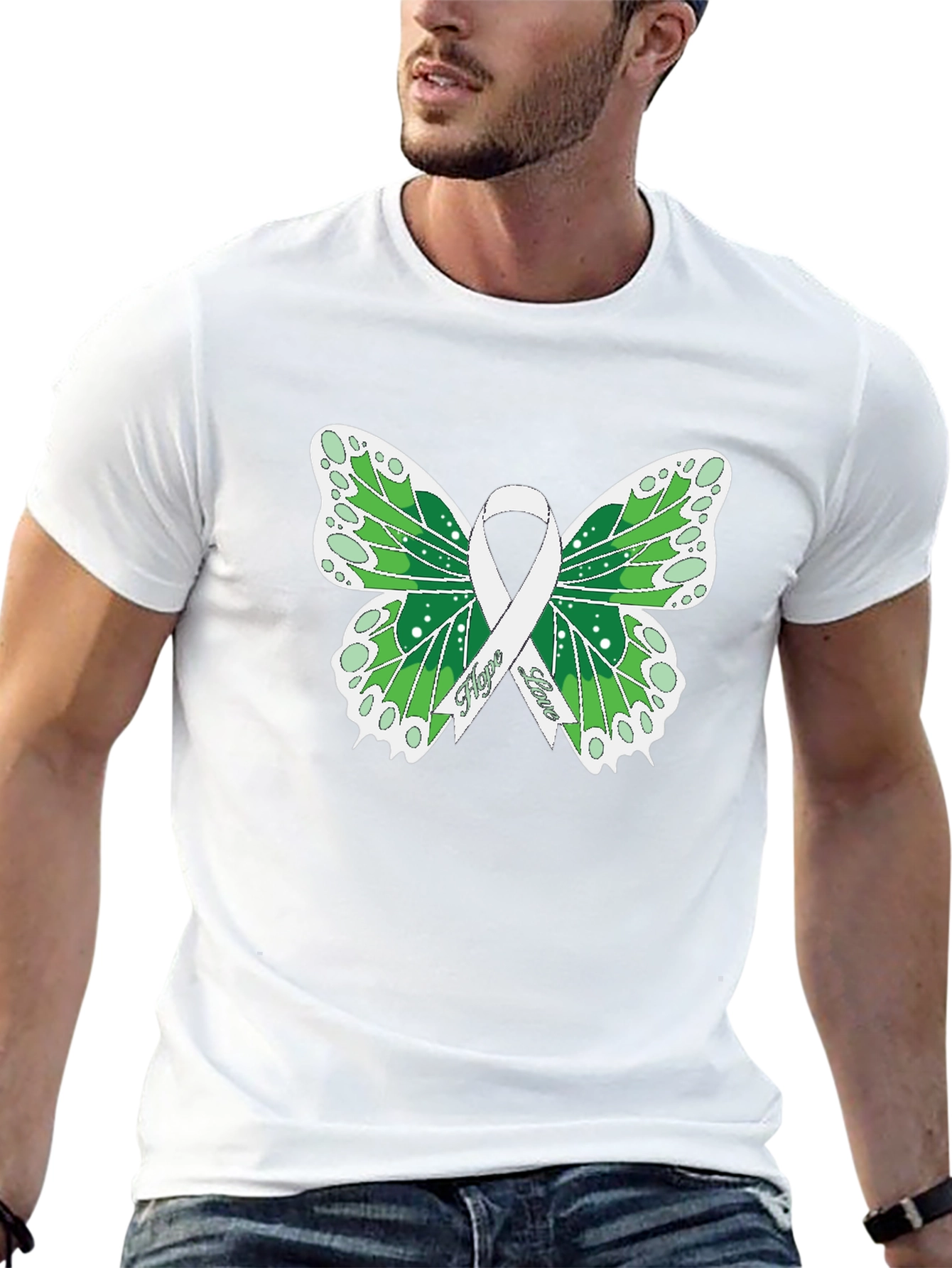 Hope & Love Butterfly Graphic T-Shirt