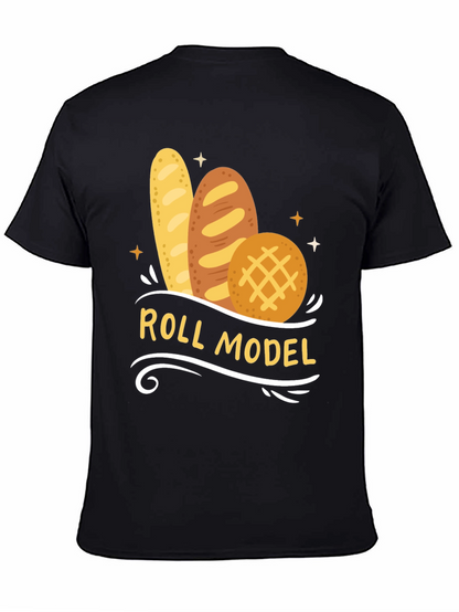 Roll Model Graphic T-Shirt - Funny Bread Pun Tee