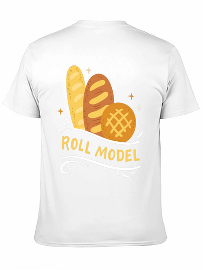 Roll Model Graphic T-Shirt - Funny Bread Pun Tee