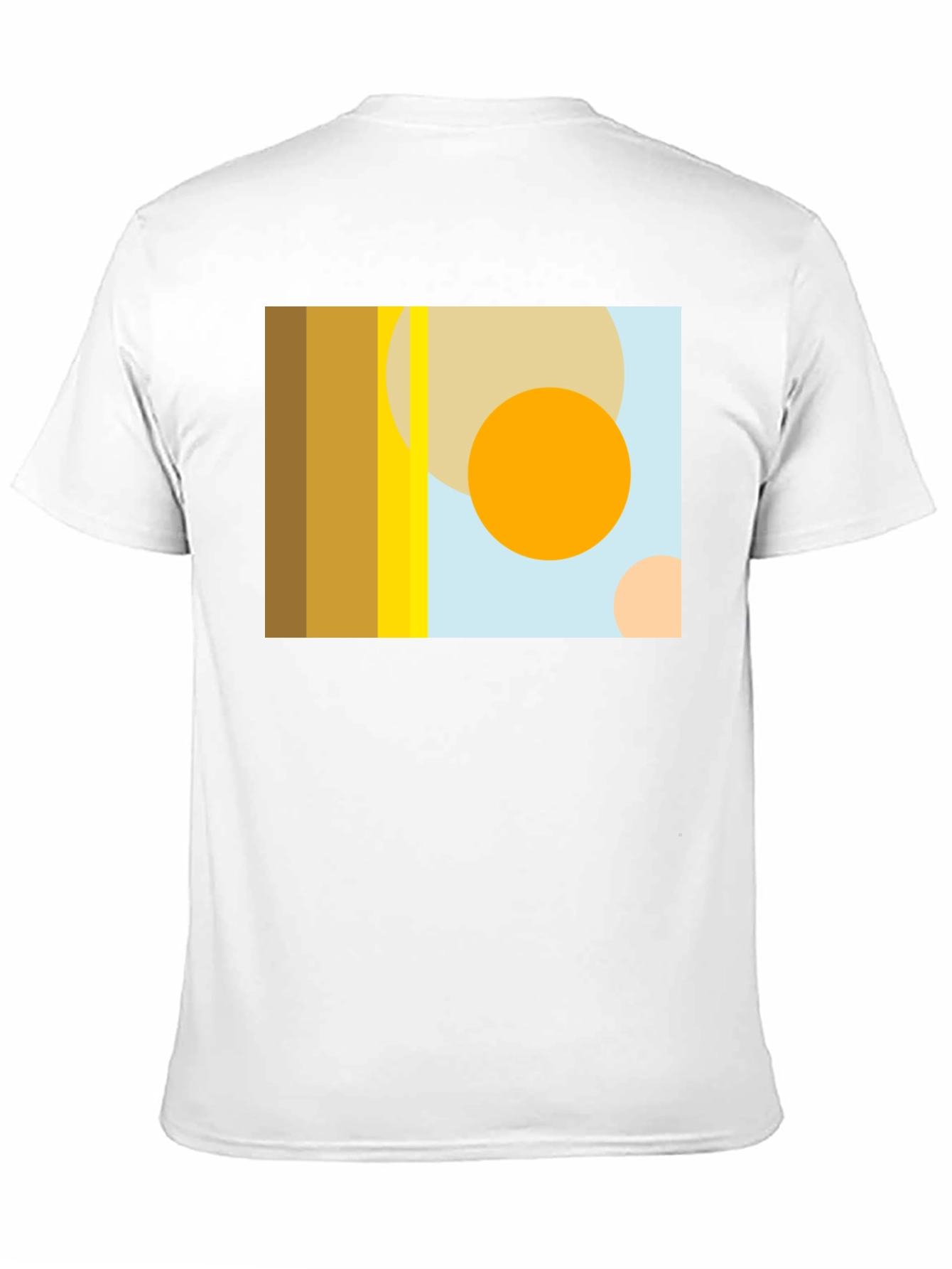 Abstract Geometric Circle Print Black T-Shirt