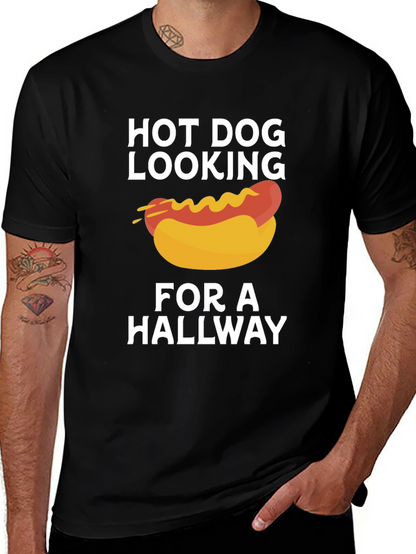 Hot Dog Looking For A Hallway Funny T-Shirt