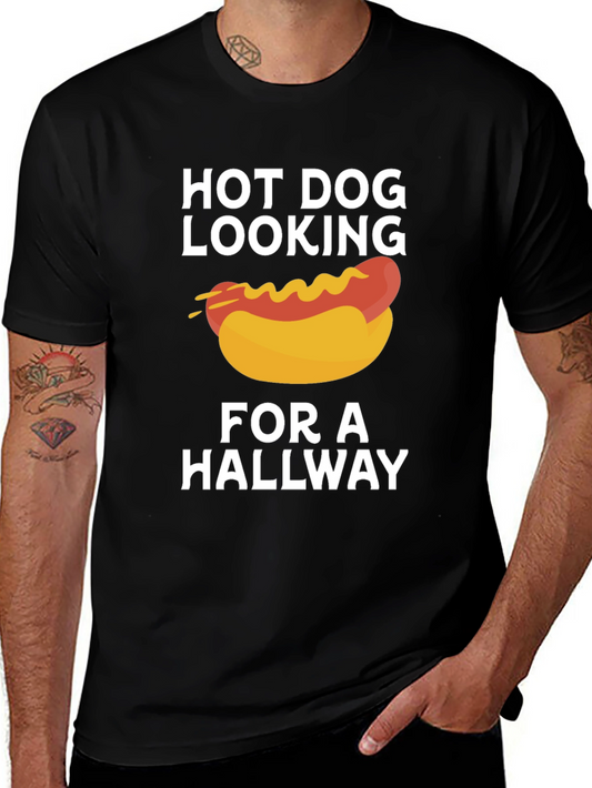 Hot Dog Looking For A Hallway Funny T-Shirt
