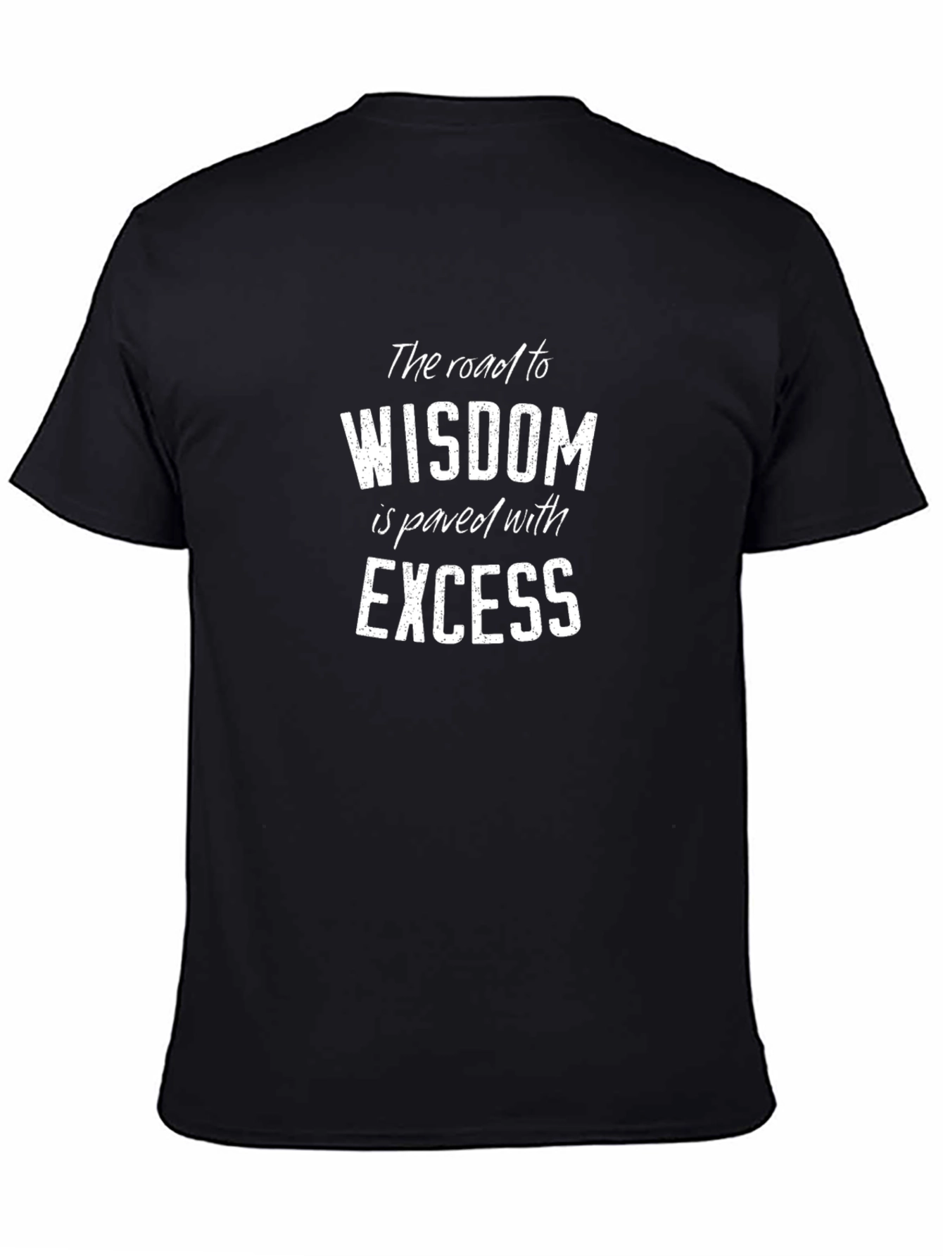 Wisdom Excess Graphic Tee - Black Cotton Blend