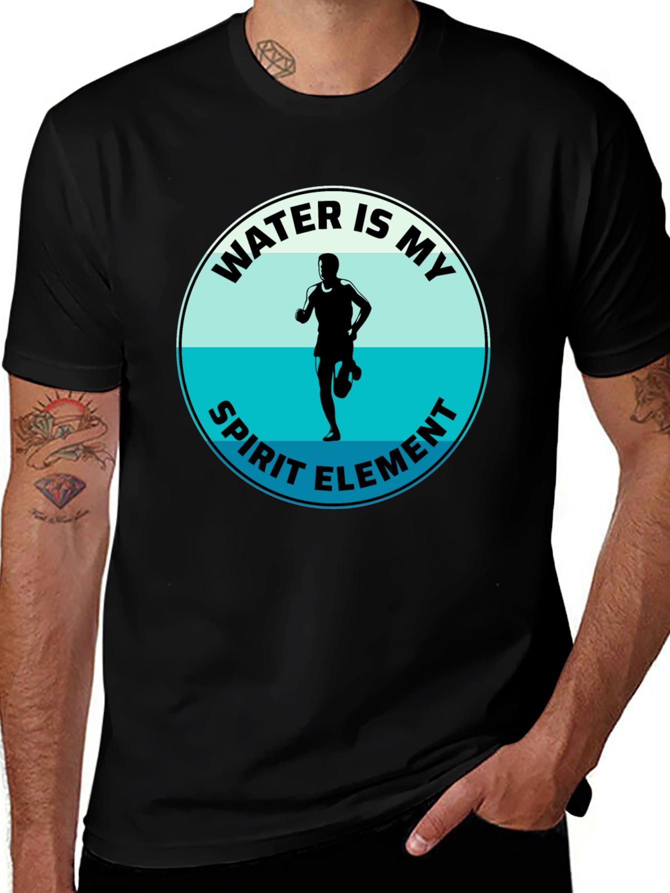 Water Is My Spirit Element T-Shirt - Runners Tee