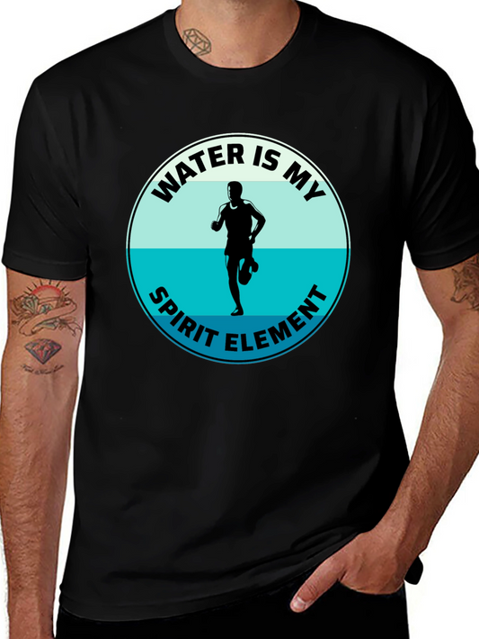 Water Is My Spirit Element T-Shirt - Runners Tee