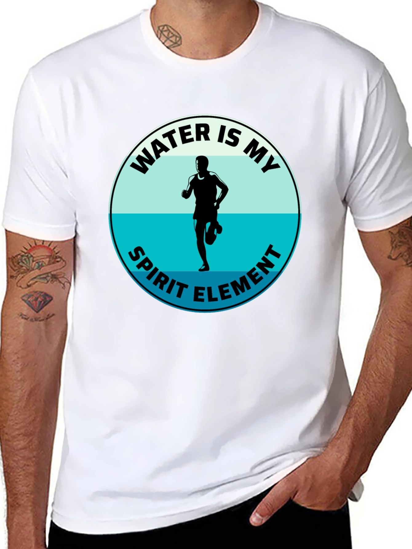 Water Is My Spirit Element T-Shirt - Runners Tee