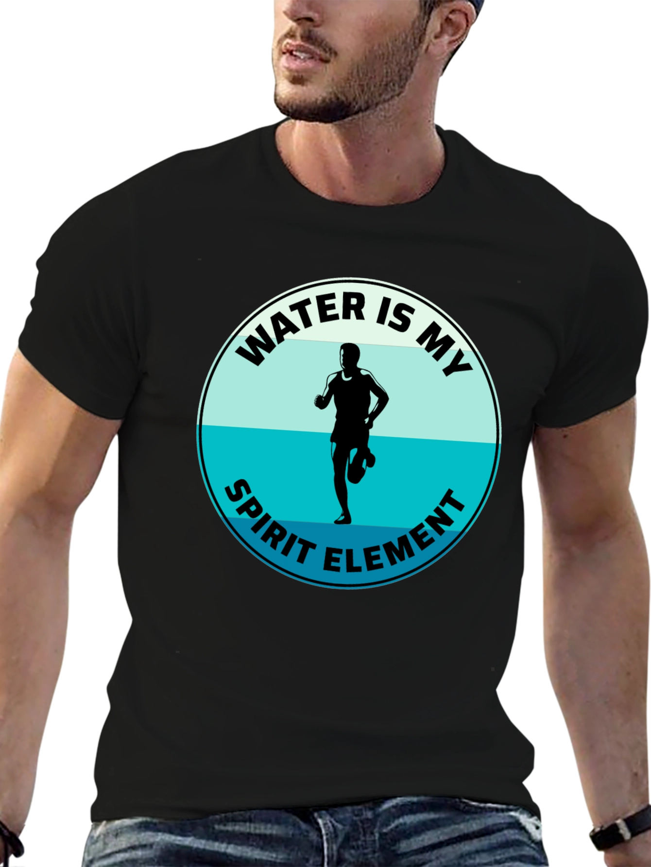 Water Is My Spirit Element T-Shirt - Runners Tee