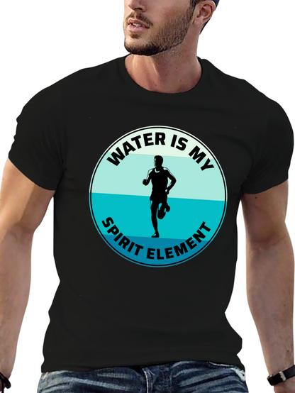 Water Is My Spirit Element T-Shirt - Runners Tee