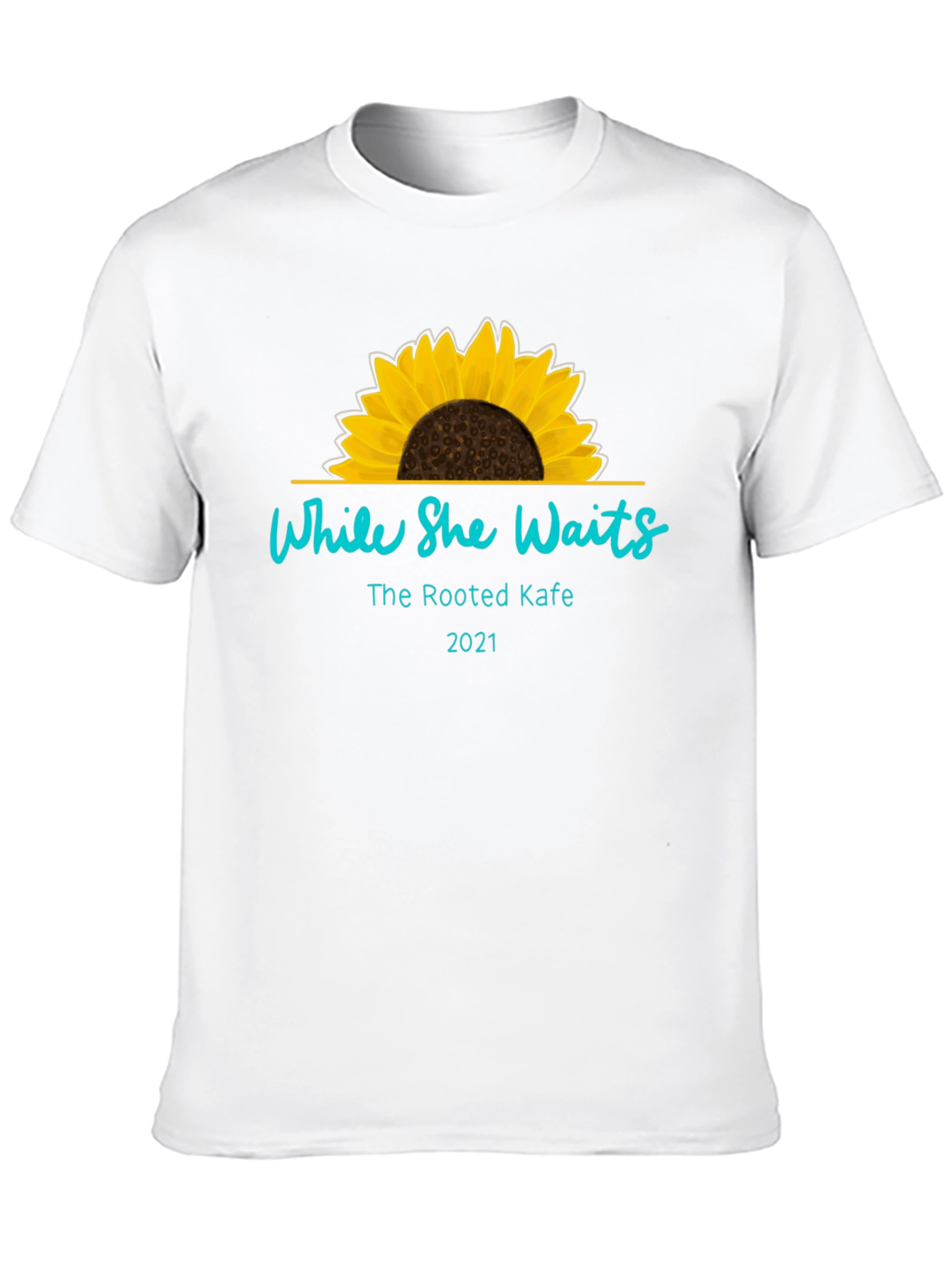 While She Waits Sunflower T-Shirt