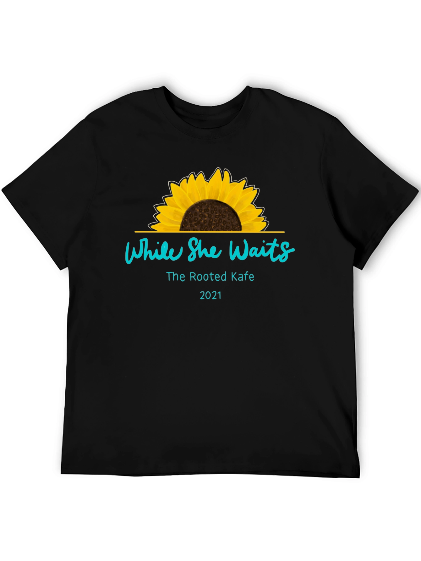While She Waits Sunflower T-Shirt