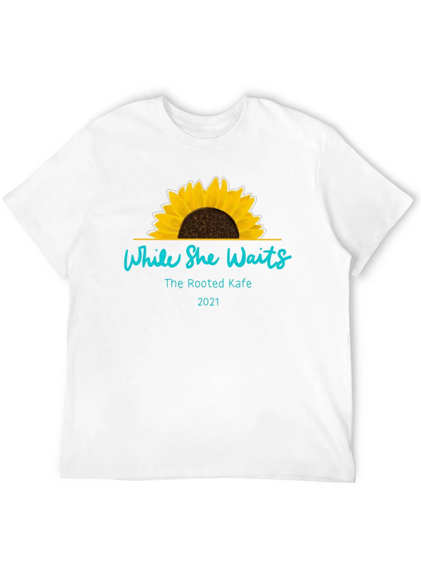 While She Waits Sunflower T-Shirt