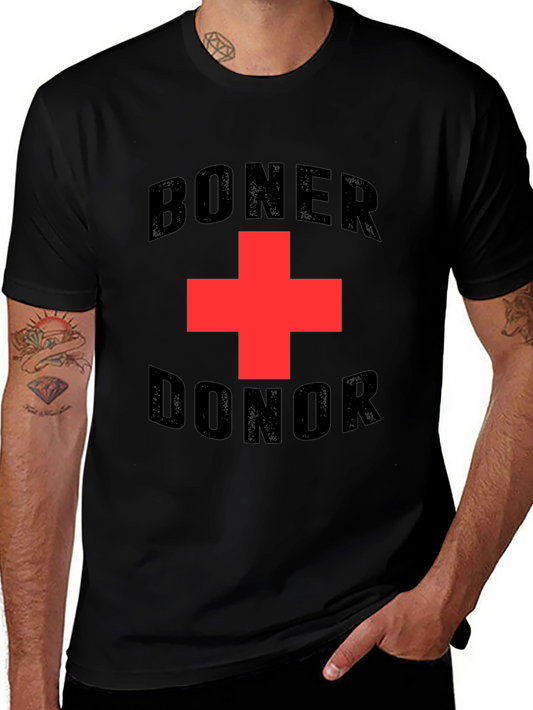 Boner Donor Graphic Tee - Humorous Adult Humor T-Shirt
