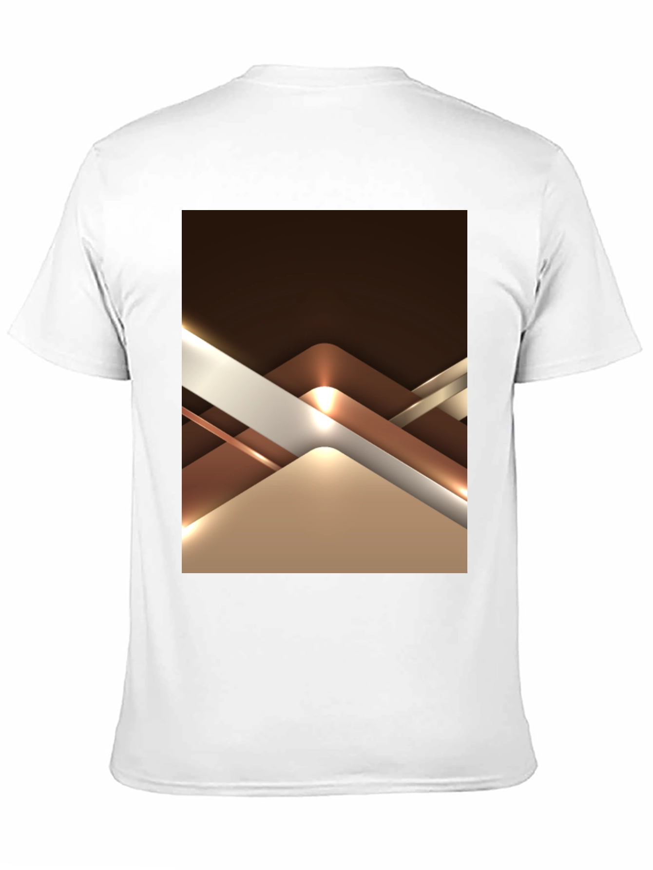 Abstract Geometric Design Graphic Tee - Black