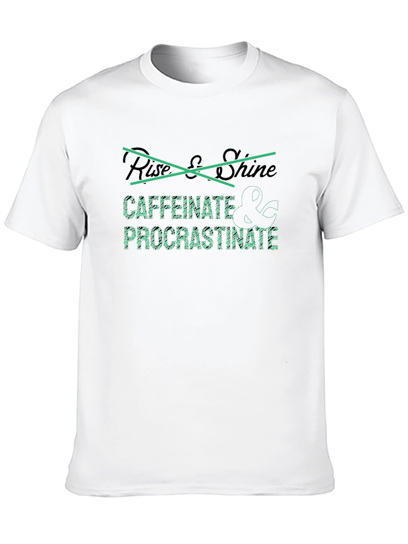 Caffeinate & Procrastinate Black T-Shirt - Sarcastic Graphic Tee