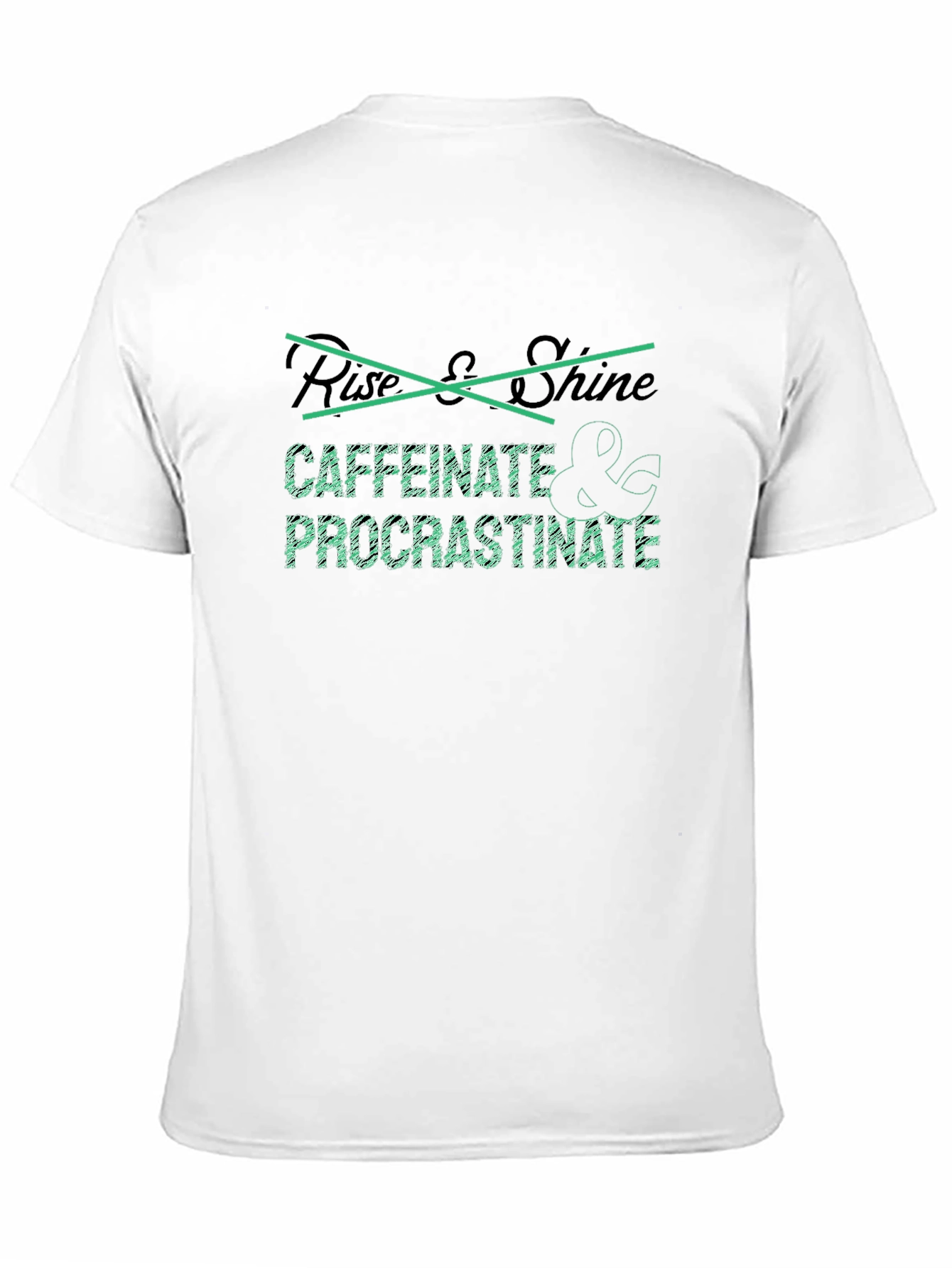 Caffeinate & Procrastinate Black T-Shirt - Sarcastic Graphic Tee
