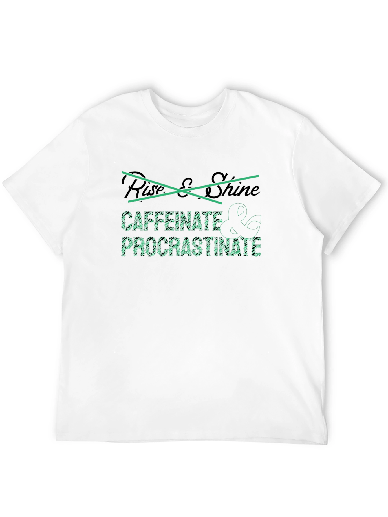 Caffeinate & Procrastinate Black T-Shirt - Sarcastic Graphic Tee