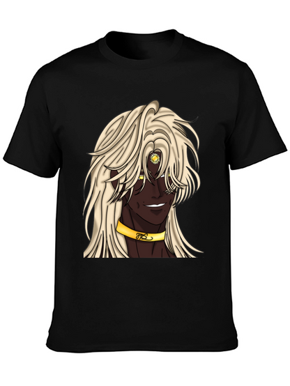 Anime Character Graphic Tee - Black