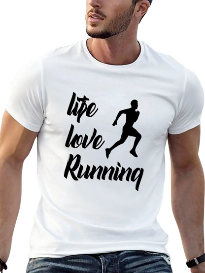 Life Love Running Black Graphic Tee