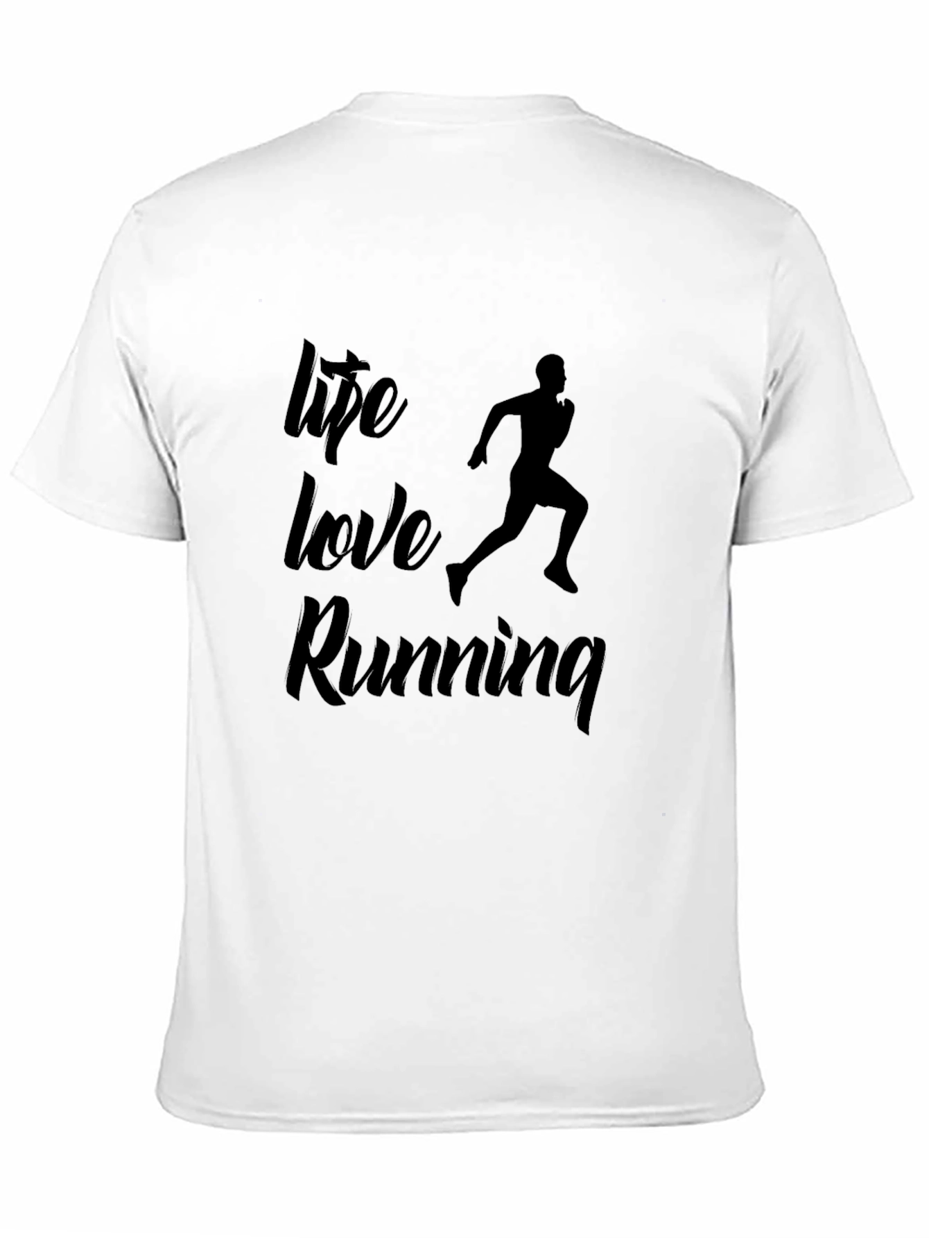 Life Love Running Black Graphic Tee