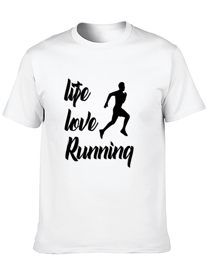 Life Love Running Black Graphic Tee