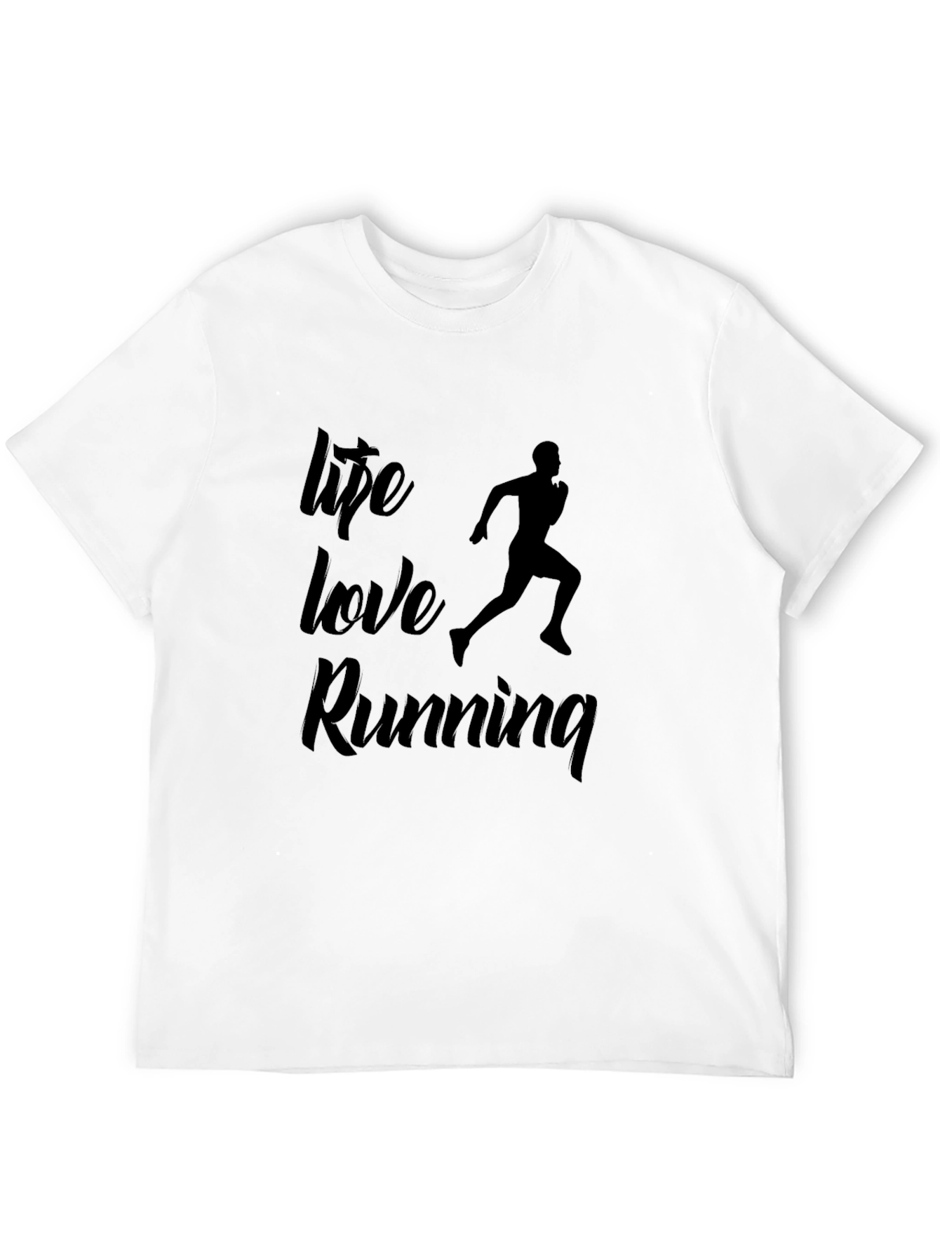 Life Love Running Black Graphic Tee