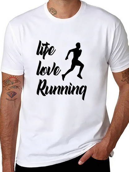 Life Love Running Black Graphic Tee