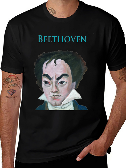 Beethoven Portrait Graphic Tee - Classic Musician T-Shirt