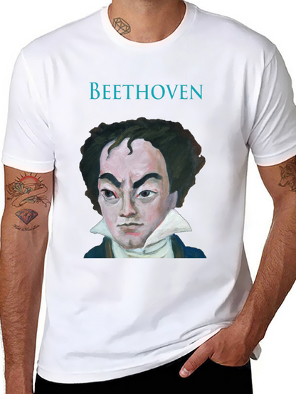 Beethoven Portrait Graphic Tee - Classic Musician T-Shirt