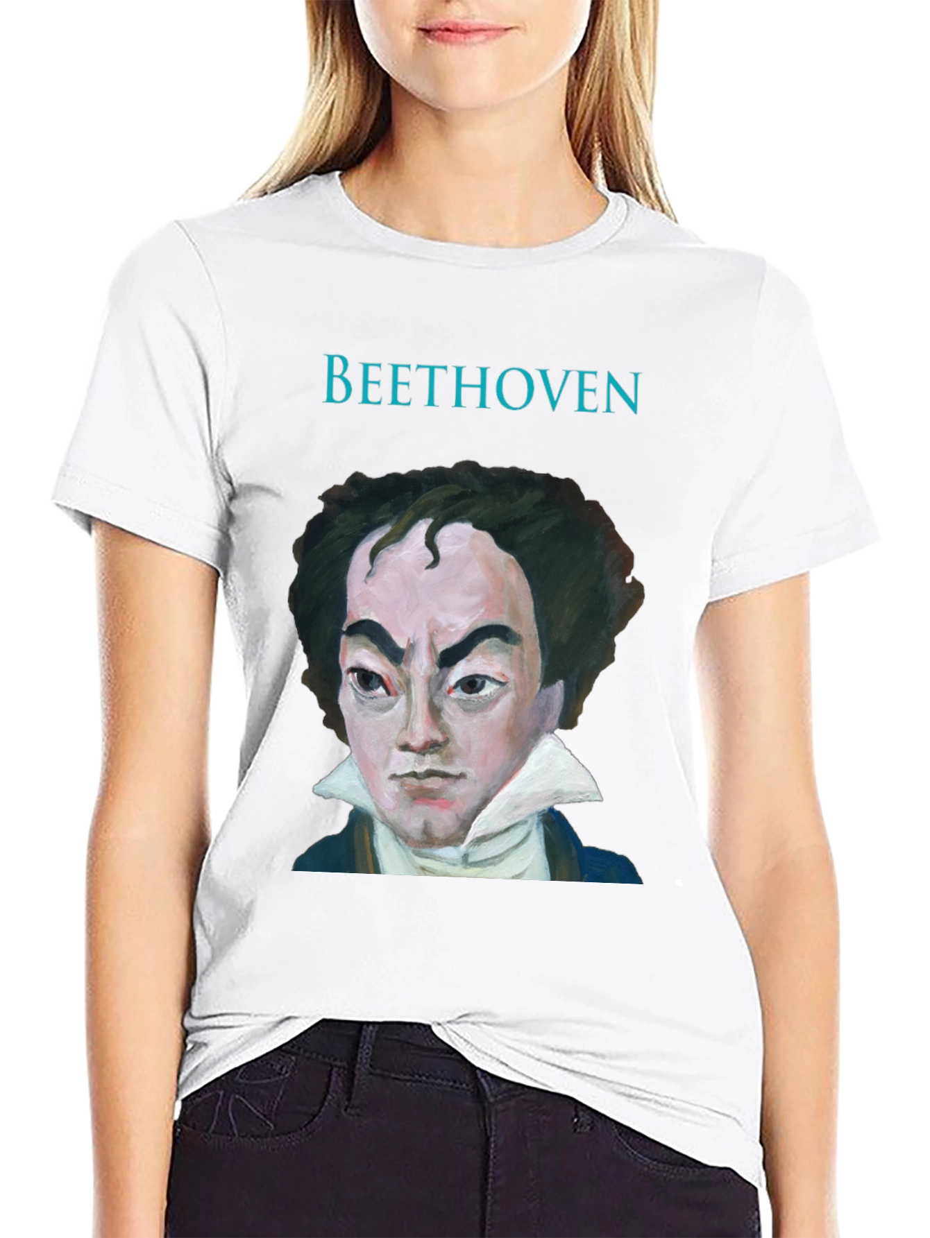 Beethoven Portrait Graphic Tee - Classic Musician T-Shirt