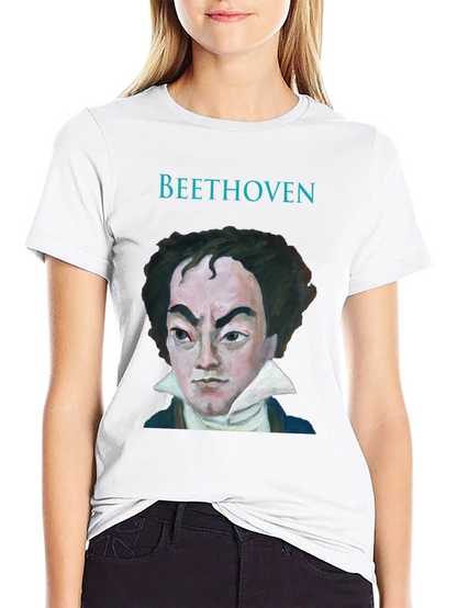 Beethoven Portrait Graphic Tee - Classic Musician T-Shirt